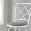 Swivel Stool Bar Height, Contemporary Design (Set of 2) - White - Image 2