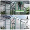 Newly Marketed Gain Height Windproof Aluminum Greenhouse 6 X 10 Ft Polycarbonate Greenhouse Raised Base And Anchor Aluminum Heavy Duty Walk - In Greenhouses For Outdoor Backyard In All Season - Green - Image 3