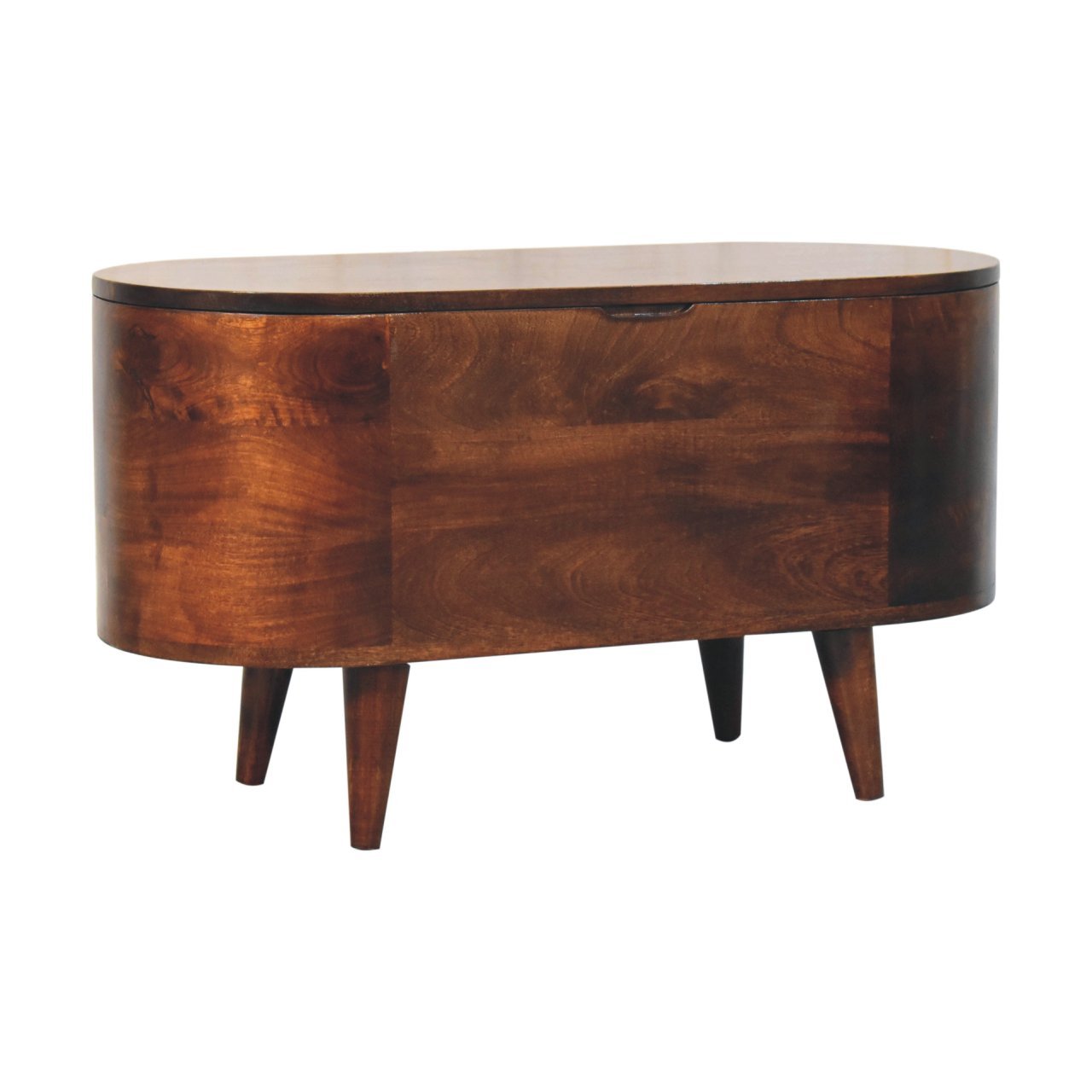 Curved Blanket Box - Walnut - Image 3