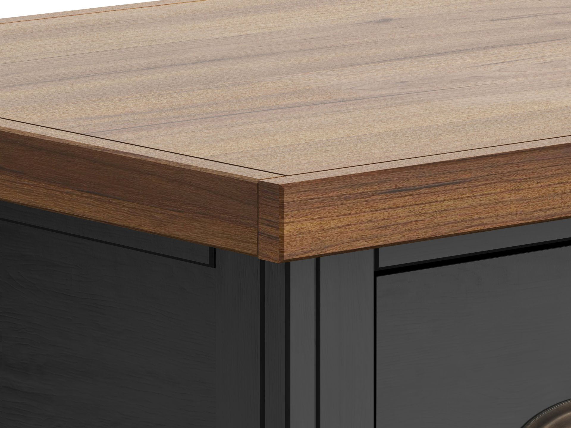 Essex - Writing Desk - Black, Whiskey - Image 9