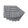 30 Piece Interlocking Deck Tiles Checker Pattern, Square Acacia Hardwood Outdoor Flooring For Patio, Bancony, Pool Side - Light Gray - Image 22