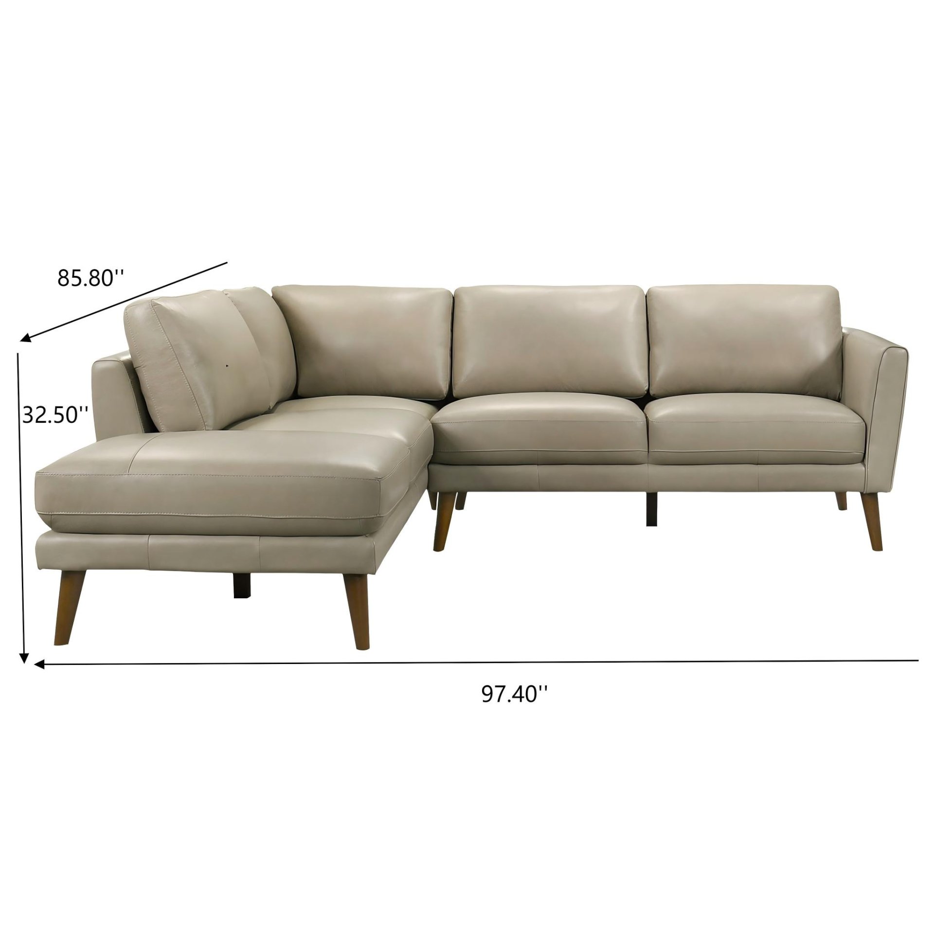 Benson - Sectional Sofa Left Facing Chaise - Beige - Image 3