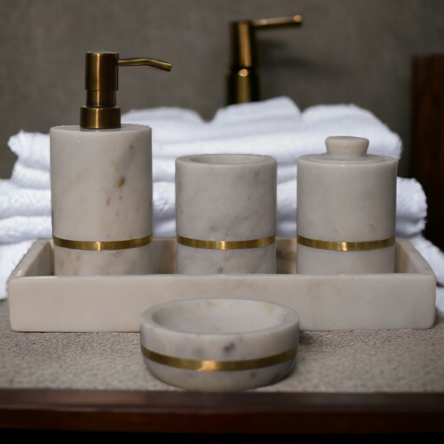 Inlay - Bathroom (Set of 5) - White - Image 2