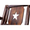 Rustic Outdoor Wood Rocking Bench Double Rocking Chair For 2 Persons With Curved Seat, Porch Rocker - Brown - Image 13
