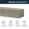 60" Rustic Wood Fireplace Mantel, Wall-Mounted & Floating Shelf For Home Decor - Gray - Image 4