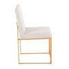 Fuji - Contemporary High Back Dining Chair (Set of 2) - Gold / Beige - Image 3