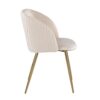 Fran - Pleated Contemporary Chair (Set of 2) - Gold / Pleated White - Image 3