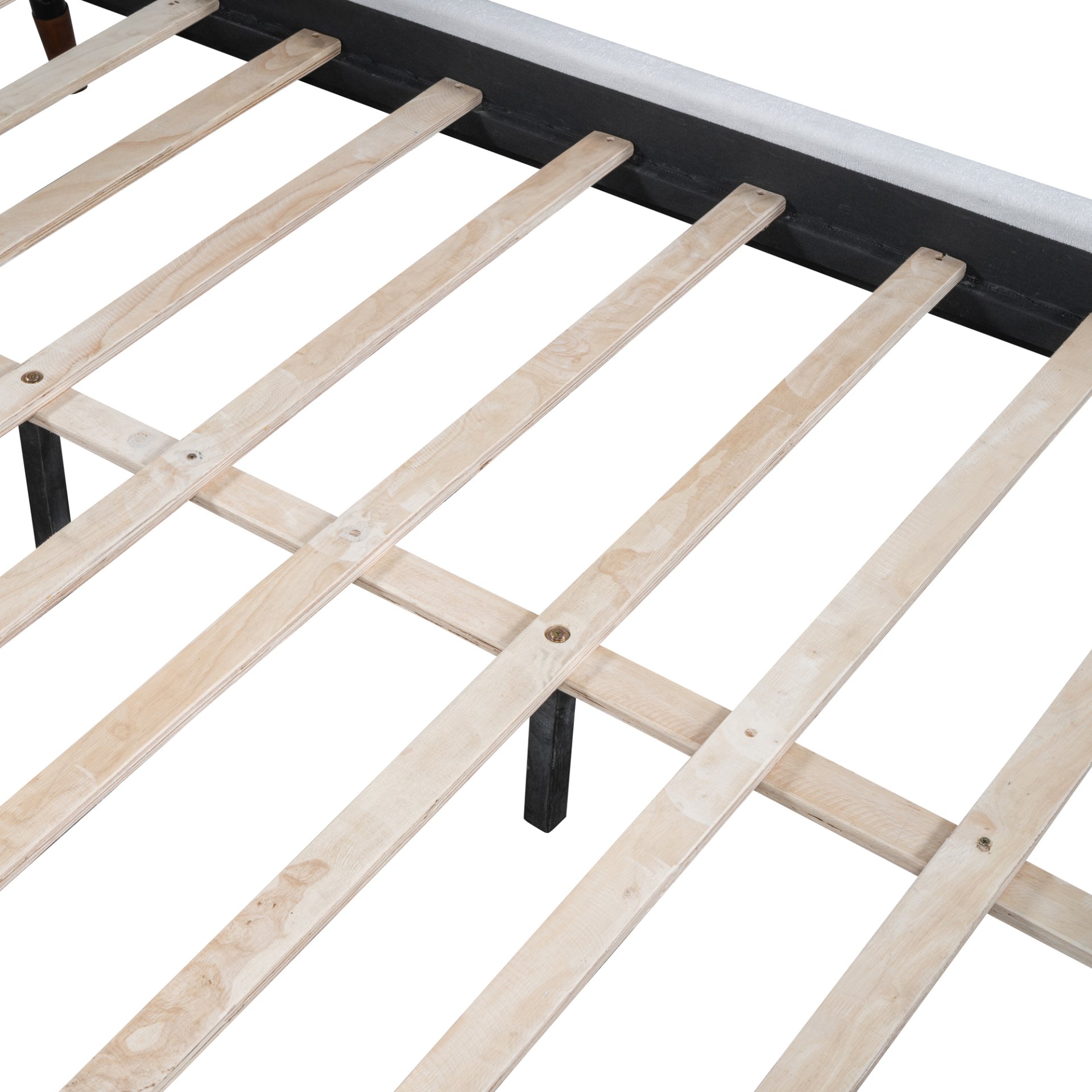 Full Size Upholstered Platform Bed With Sheep Shaped Headboard - White - Image 12