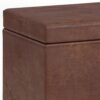 Avalon - Extra Large Storage Ottoman Bench - Distressed Saddle Brown - Image 9