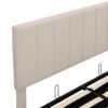Full Size Upholstered Platform Bed With A Hydraulic Storage System - Beige - Image 6