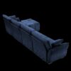 Modular 4 Seater Sofa With Ottoman, Configurable Frame, Premium - Blue - Image 15