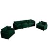 Sophisticated Corduroy Sofa Set With Soft Cushions For Living Rooms And Home Theaters - Green - Image 18