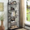 Itzel - Bookshelf - Antique Oak / Sandy Gray - Image 6