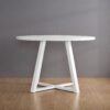 Edo - 5 Piece Dining Set, Trestle Dining Table With 4 Windsor Chairs - White - Image 3
