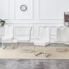Coaster Home Furnishings White Dining Chairs With Built In Spring Packages & Ergonomic Design (Set of 4) Upholstery - White - Image 5