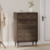 Nystrom - Mid Century Modern 5 Drawer Dresse - Walnut - Image 5