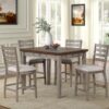 Counter Side Dining Stool With Ladder Back (Set of 2) - Gray - Image 5