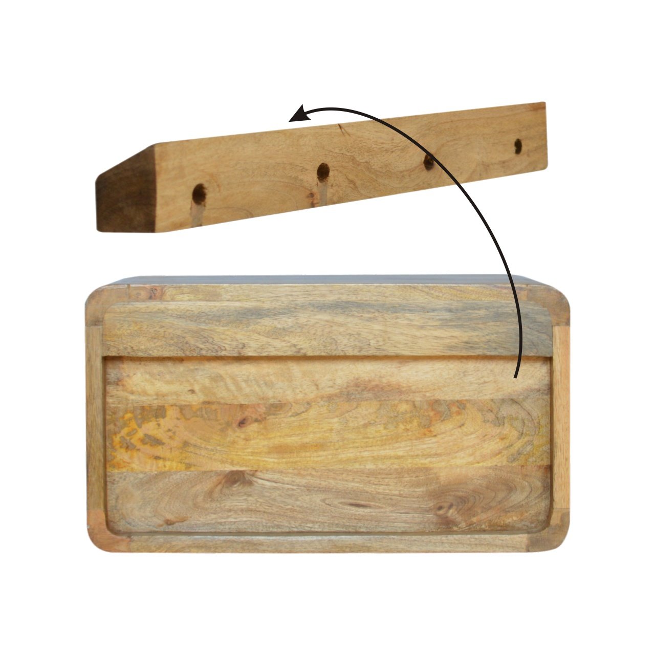 2 Drawer Floating Nightstand - Oak - Image 9