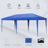 Outsunny - 10' x 19.2' Pop Up Canopy Tent, Heavy Duty Tent For Parties, Outdoor Instant Gazebo Sun Shade Shelter With Carry Bag For Catering, Events, Wedding, Backyard Bbq - Blue - Image 5