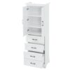 Bathroom Vanity With 2 Damping Hinge Doors, 3 Drawers, Adjustable Shelves - White - Image 12