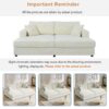 Oversized Loveseat Chaise Lounge Sectional Sofa Bed Corduroy Sleeper Sofa With 2 USB Ports, 2 Cup Holders And 2 Throw Pillows For Living Room And Bedroom - Beige - Image 7