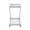 Modern Z Shaped Bar Cart With Tempered Glass Shelves - Silver - Image 10