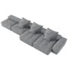 Modern Oversized Modular Sectional Sofa, Sparkling Fabric Soft Cushion Sofa With 6 Pillows, 6 Pieces Diy Combination Tufted Sofa, No Assembly Required - Gray - Image 21