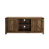 Farmhouse Barn Door TV Stand For TVs Up To 65" - Rustic Oak - Image 2