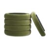Fuji - Oversized Round Storage Ottoman - Olive Green - Image 2