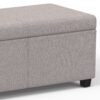 Avalon - Extra Large Storage Ottoman Bench - Cloud Gray - Image 8