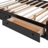 Full Size Bed With All In One Cabinet, Shelf And Sockets, Twin Size Trundle - Espresso - Image 10