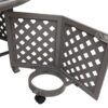 Cast Aluminum Propane Gas Firepit Table, Chat Height - Gray - Image 4
