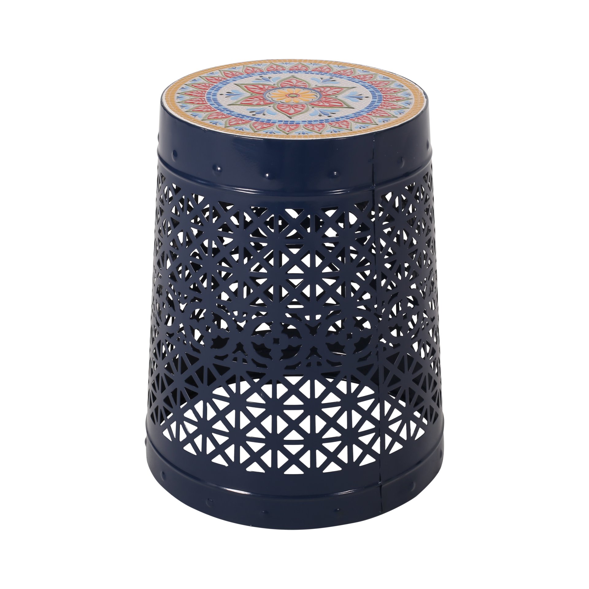 Cranbrook - Side Table With Tile Mosaic Top - Dark Blue - Image 5
