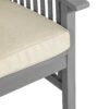Modern 2 Piece Slat Back Patio Chairs With Cushions - Gray Wash - Image 4