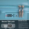 Hardshell Suitcase Double Spinner Wheels Pp Luggage Sets Lightweight Durable Suitcase With Tsa Lock, 3 Piece Set (20/24/28) - Dark Blue - Image 4