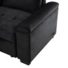 Sleeper Sectional Sofa, L-Shape Corner Couch Sofa Bed With Storage Ottoman & Hidden Arm Storage & USB Charge For Living Room Apartment - Black - Image 19