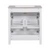 Bathroom Vanity With Ceramic Sink, Modern Single Bathroom Cabinet With 2 Doors And A Shelf, Soft Close Doors - White - Image 22