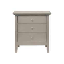 3 Drawer Nightstand - Silver Champagne