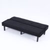 Stylish Corduroy Sofa Bed With Convertible Design - Black - Image 16