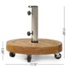 Ralph - Round Umbrella Base - Teak - Image 3