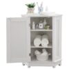 Bathroom Cabinet Triangle Corner Storage Cabinet With Adjustable Shelf Modern Style - White - Image 12