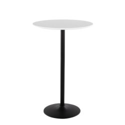 Pebble - Mid-Century Modern Table Adjusts From Dining To Bar - Black / White