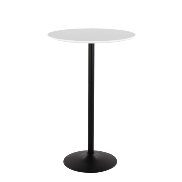 Pebble - Mid-Century Modern Table Adjusts From Dining To Bar - Black / White