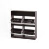 Modern Freestanding Shoe Storage Cabinet With 4 Flip Drawers - Walnut - Image 16
