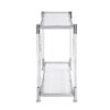 Chrome Glass Sofa Table, Acrylic Side Table, Console Table For Living Room & Bedroom - Chrome - Image 5