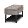 Lomond - Storage Ottoman Bench - Distressed Gray Taupe - Image 3