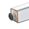 Fashionable Modern Glass Mirrored Side Table End Table With Crystal Design And Adjustable Height Legs - Silver - Image 14