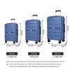 Hardshell Suitcase Spinner Wheels Pp Luggage Sets Lightweight Durable Suitcase With Tsa Lock, 3 Piece Set (20/24/28) - Blue - Image 3