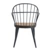 Industrial Inspired Indoor Dining Chair With Metal Legs And Birch (Set of 2) - Black / Natural - Image 12