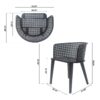 Milan - Outdoor Dining Chair (Set of 2) - Black - Image 3